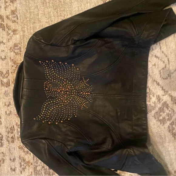 Stetson Black Leather Blazer Jacket - Picture 4 of 4